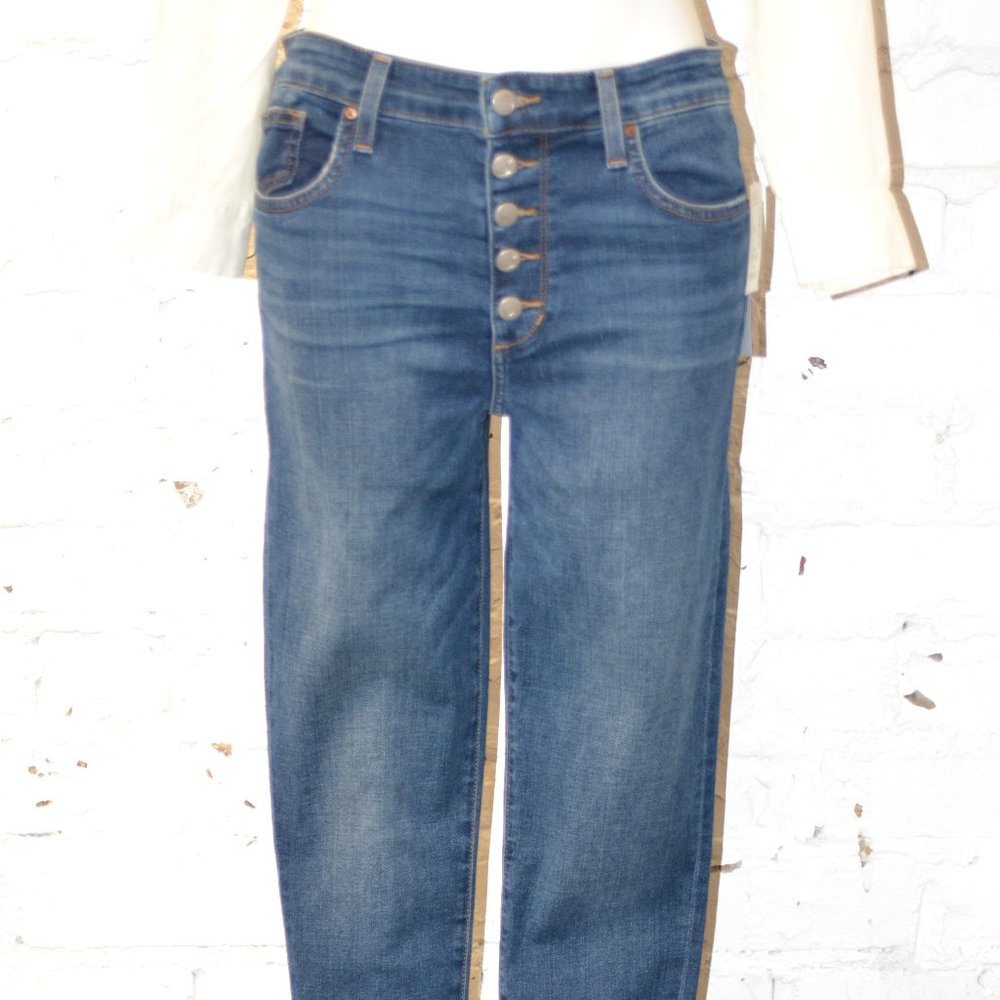 Joe's High Rise Button fly Skinny Jeans